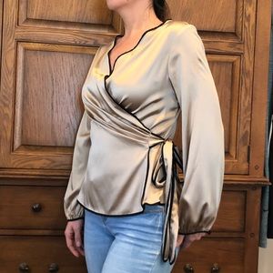Penta silk wrap blouse